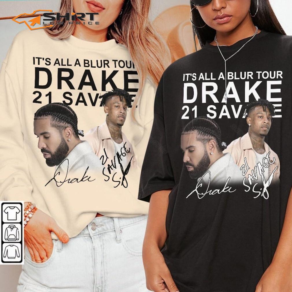 21 Savage shirt Drake It's All A Blur Tour 2023 Shirt Low Price