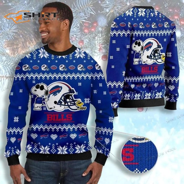 Buffalo Bills Snoopy Ugly Christmas Sweater