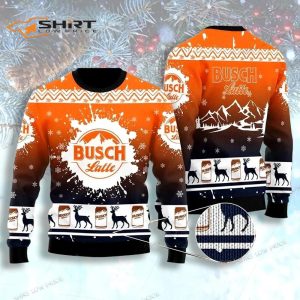 Deer Busch Latte Ugly Christmas Sweater