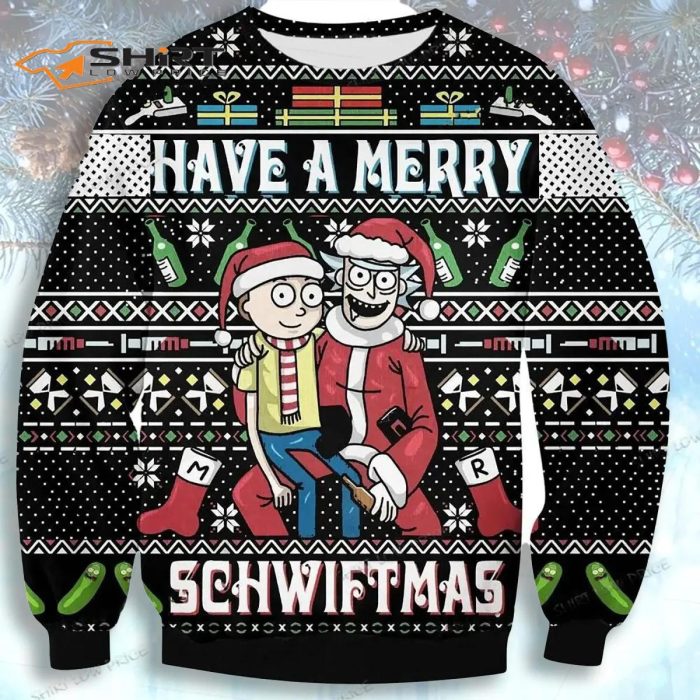 Rick Have A Merry Schwiftmas Ugly Christmas Sweater