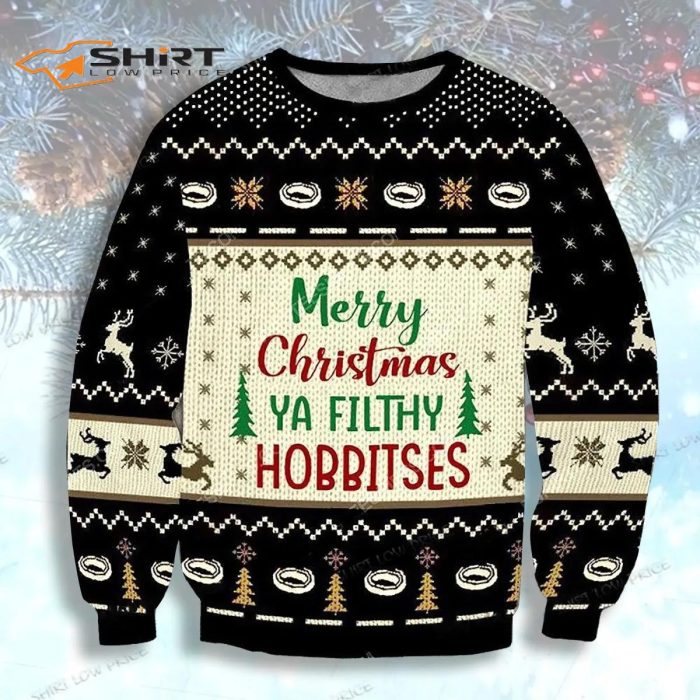 The Hobbit Merry Christmas You Filthy Hobbitses Ugly Christmas Sweater