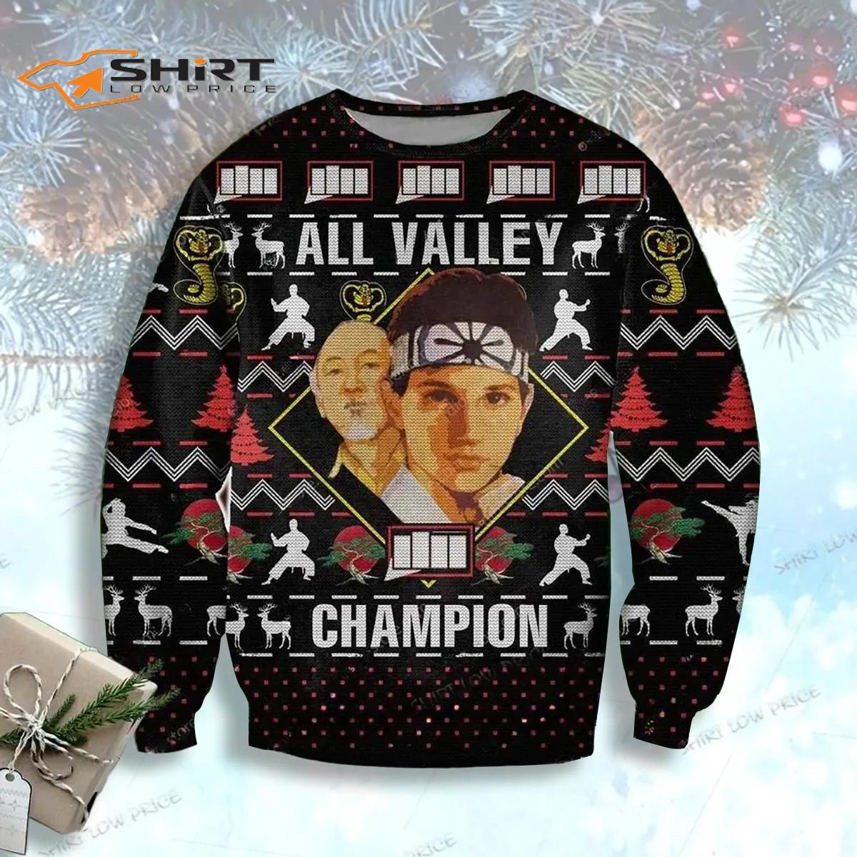 The Karate Kid All Valley Champion Ugly Christmas Sweater