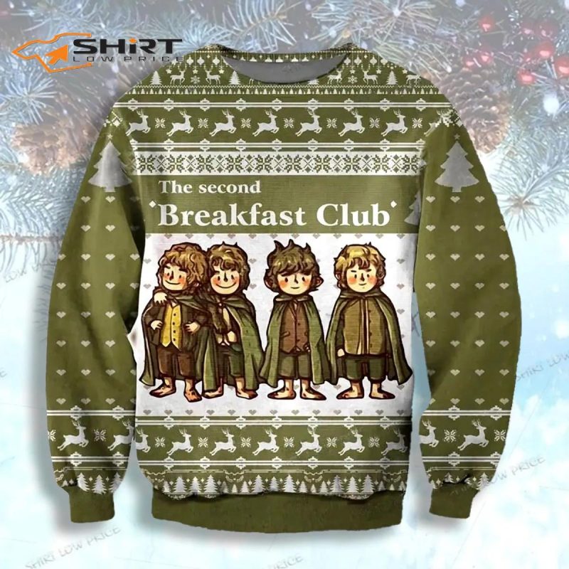 The Lord Of The Rings The Second Breakfast Club Ugly Christmas Sweater